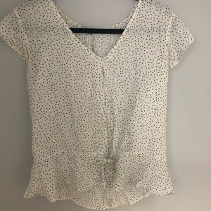 Black & White Star Print Blouse
